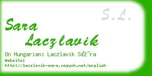 sara laczlavik business card